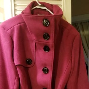 Dark pink long coat